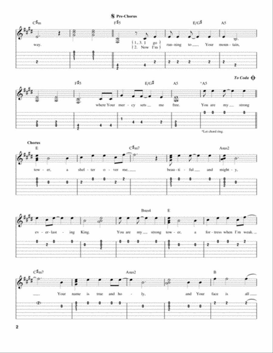 Strong Tower Strong Tower Acoustic Guitar scores gallery preview page 2