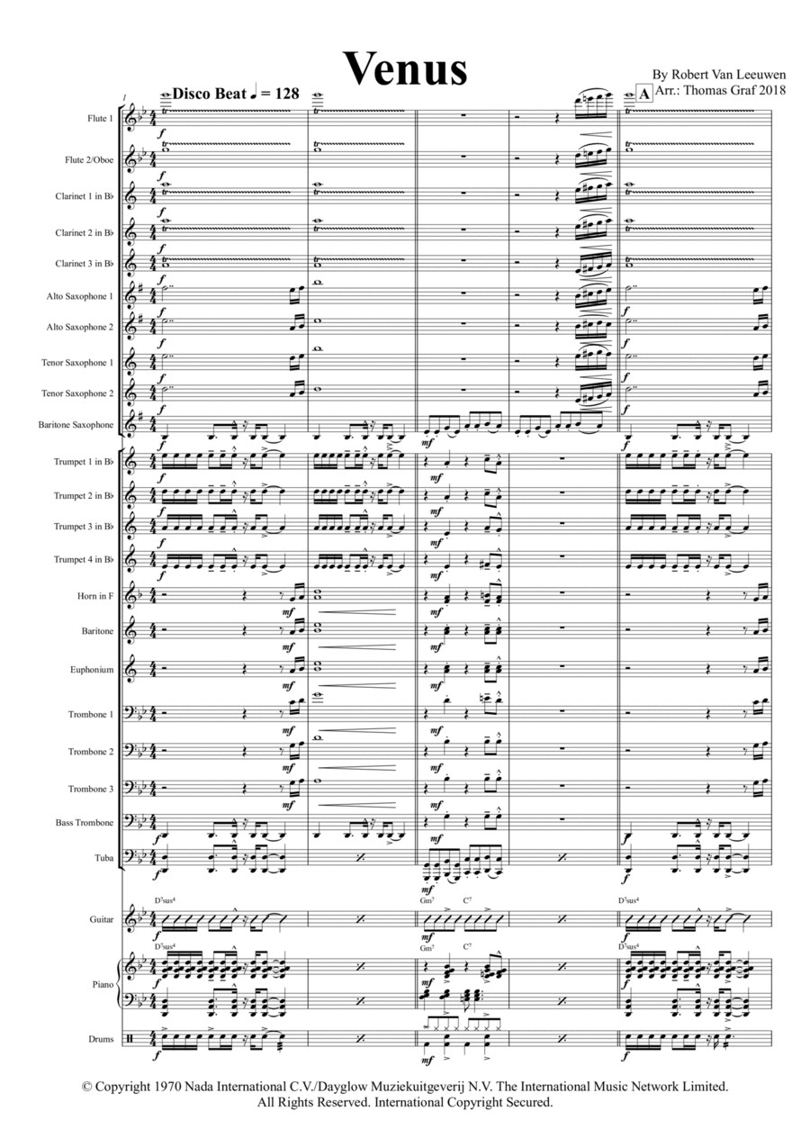 Venus Concert Band scores gallery preview page 1
