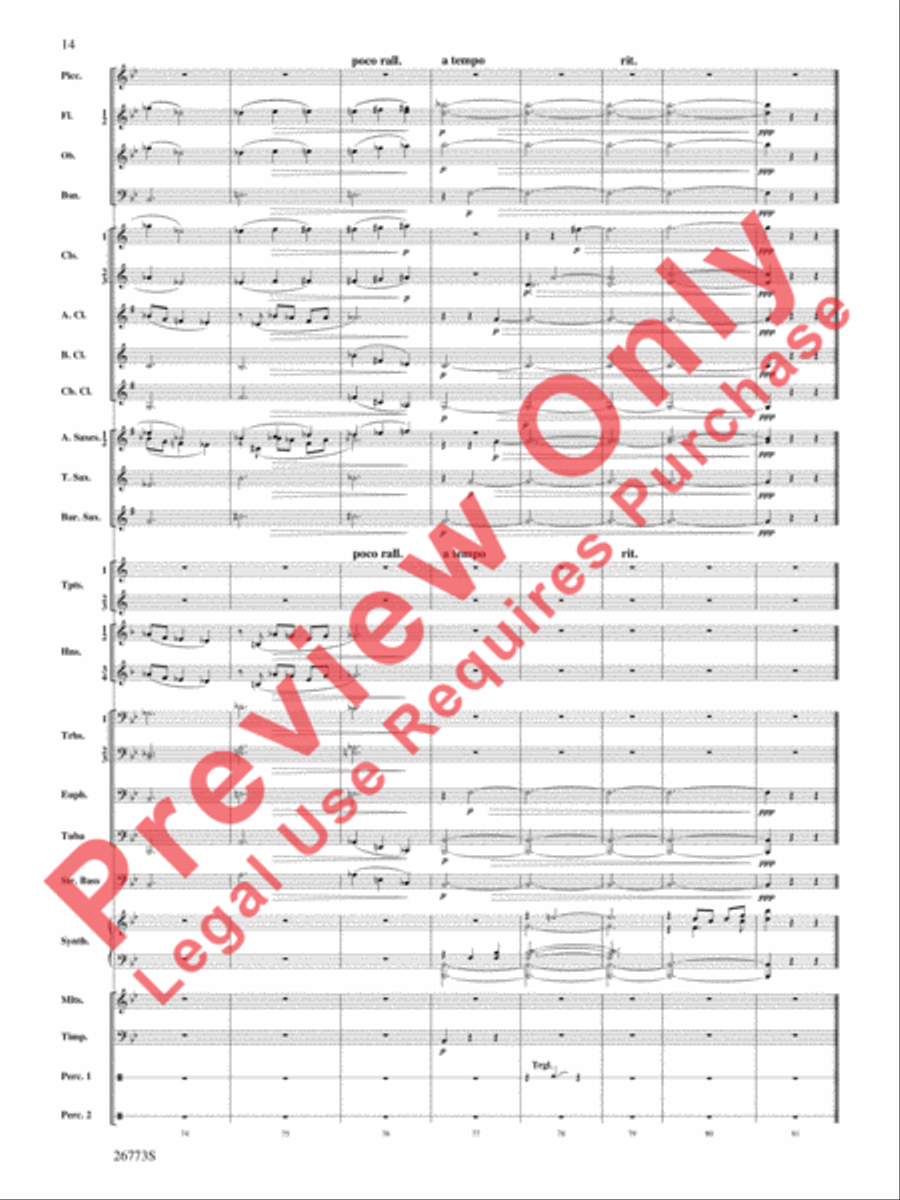 Shannon Falls (Movement 2 from Sea to Sky) Concert Band scores gallery preview page 15