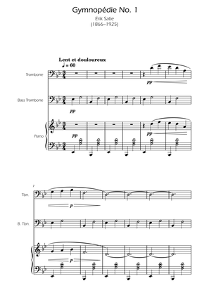 Gymnopedie No. 1 - Trombone and Bass Trombone Duet w/ Piano