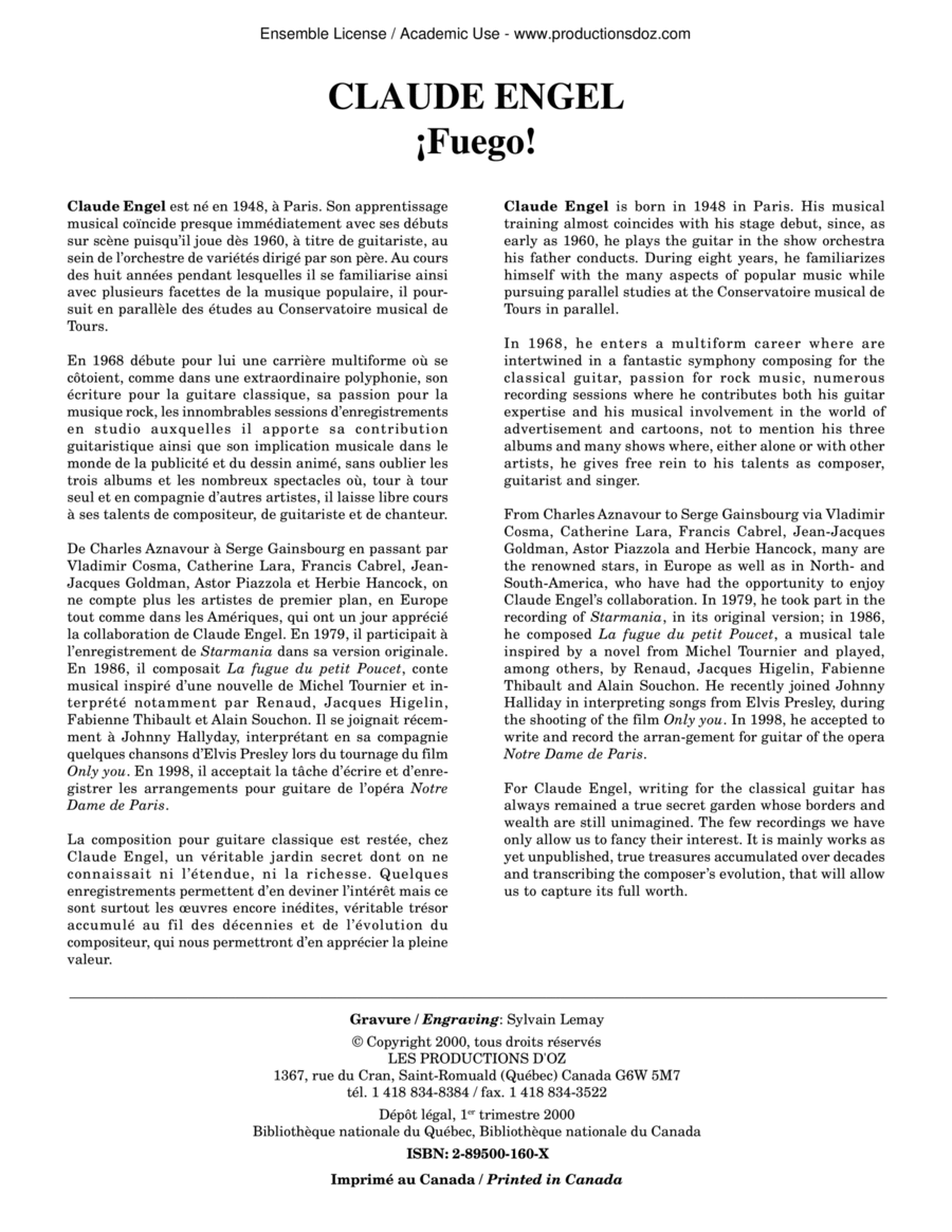 ¡Fuego! ¡Fuego! Classical Guitar scores gallery preview page 1