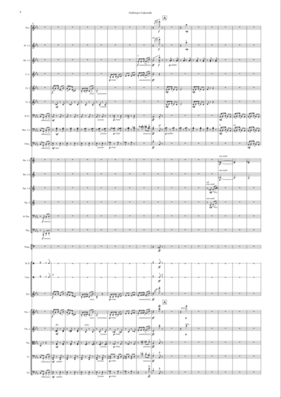 Golliwog's Cakewalk (Full Orchestra) – Score and Parts– Original key (Eb/Gb) Full Orchestra scores gallery preview page 4