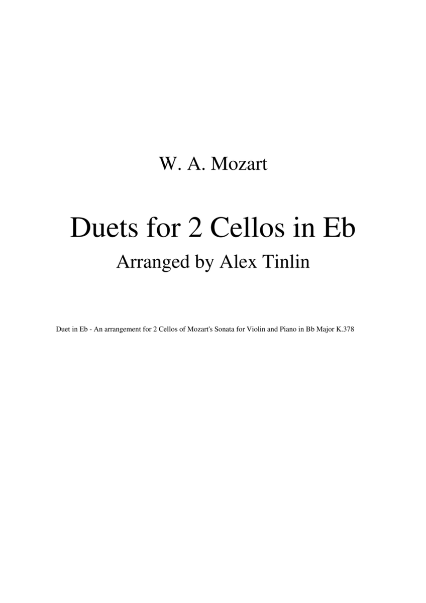 Duet for 2 Cellos in Eb image number null