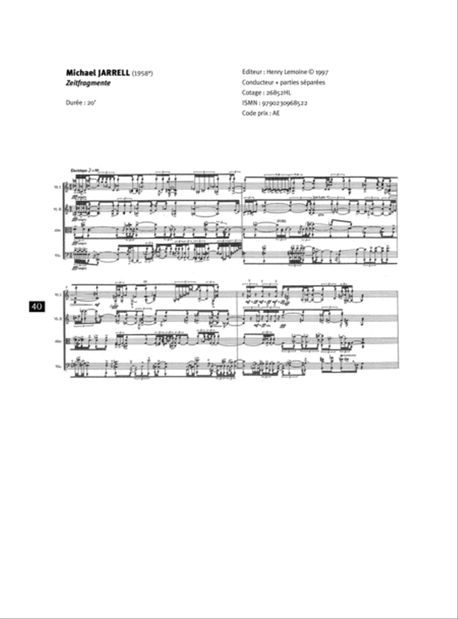 Zeitfragmente String Quartet scores gallery preview page 2