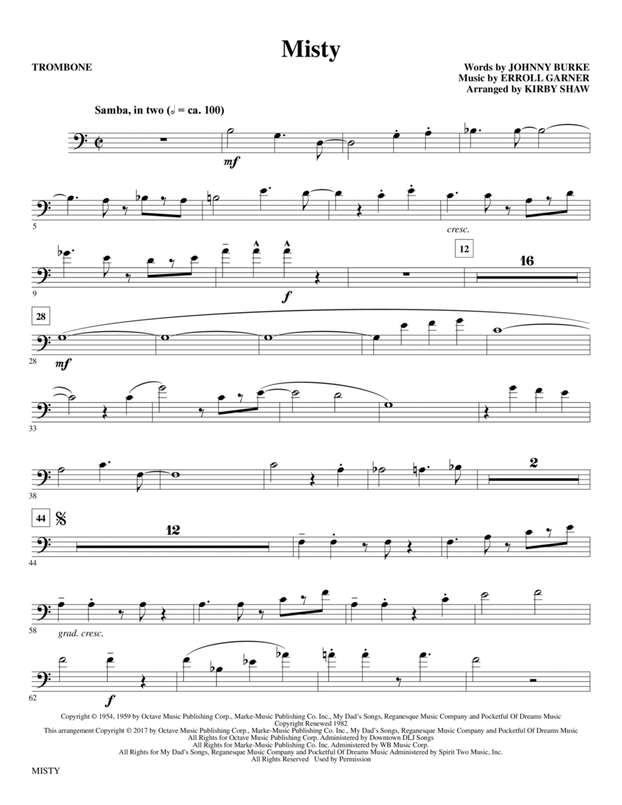 Misty - Trombone