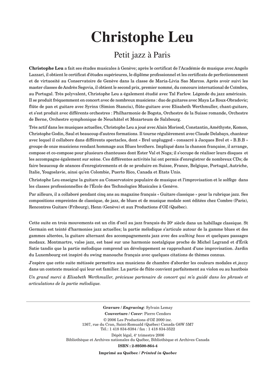 Petit jazz à Paris