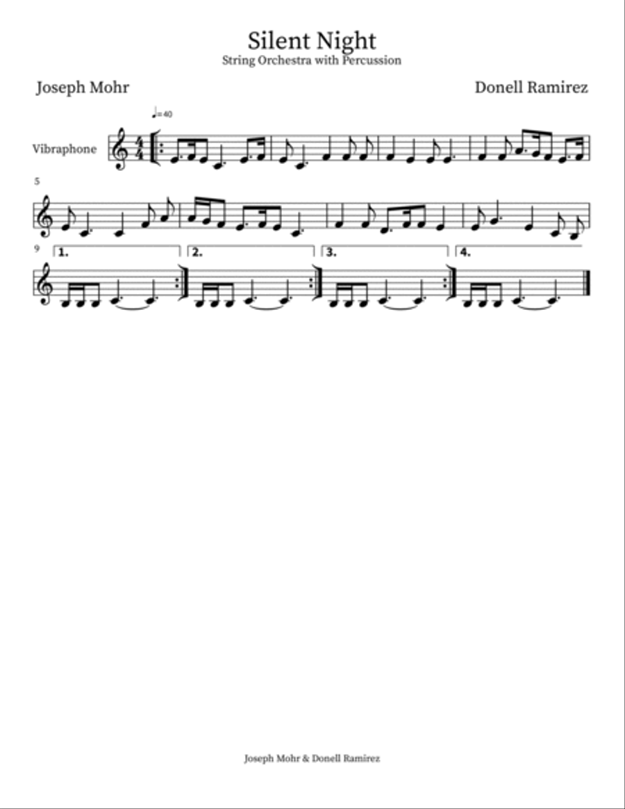Silent night String Orchestra scores gallery preview page 4