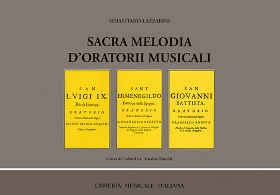 Sacra melodia d'oratorii musicali. Roma 1678