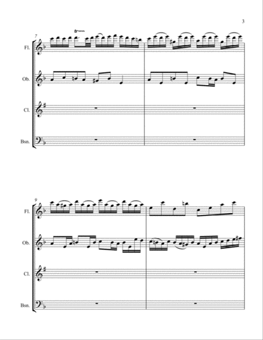 'Little' Fugue in G Minor - for Woodwind Quartet 'Little' Fugue in G Minor - for Woodwind Quartet Woodwind Quartet scores gallery preview page 3