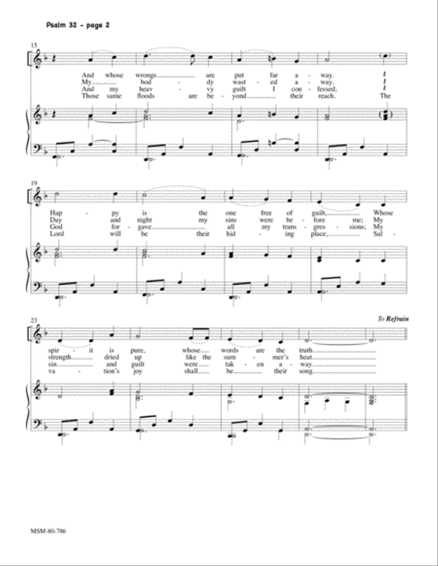Psalm 32 4-Part scores gallery preview page 2