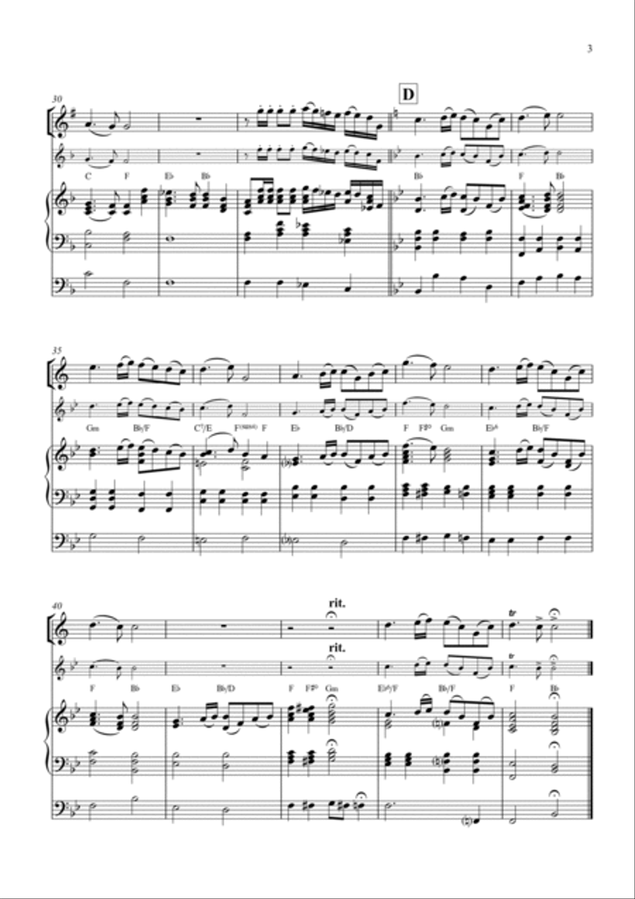 Highland Cathedral Trumpet Duet scores gallery preview page 3