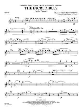 The Incredibles (Main Theme) (arr. Johnnie Vinson) - Flute