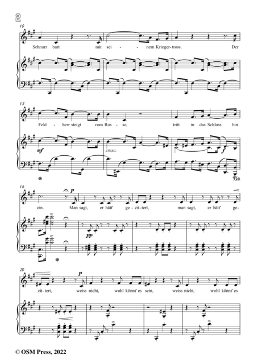 Loewe-Der selt'ne Beter,in f sharp minor,Op.141,for Voice and Piano Voice Solo scores gallery preview page 4