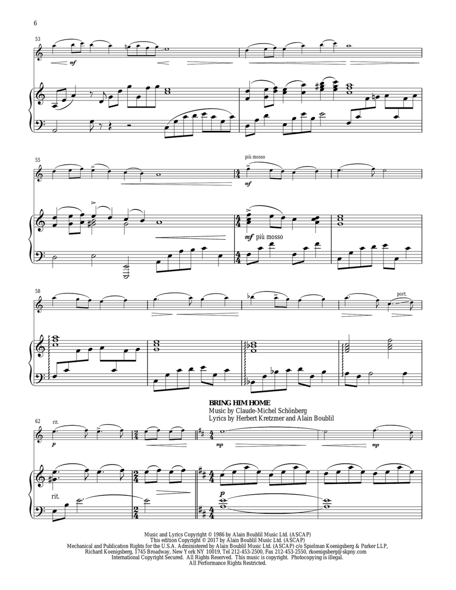 Les Misérables Medley Violin Solo scores gallery preview page 5