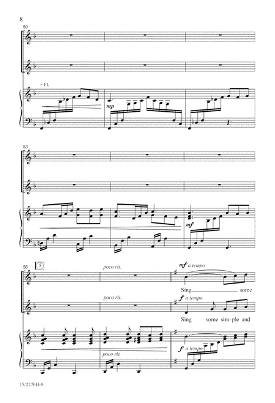 The Night Shall Be Filled with Music SSA scores gallery preview page 9