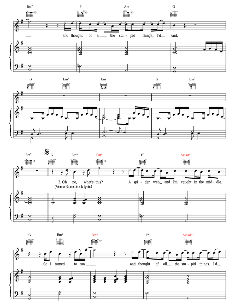 Trouble Piano, Vocal scores gallery preview page 2
