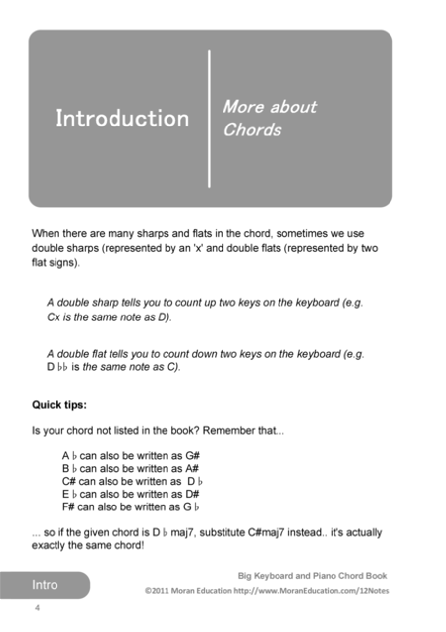Big Keyboard and Piano Chord Book Piano Method scores gallery preview page 4
