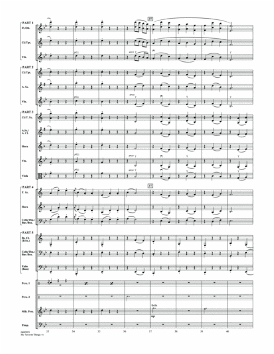 My Favorite Things (from The Sound of Music) - Conductor Score (Full Score) Concert Band scores gallery preview page 6