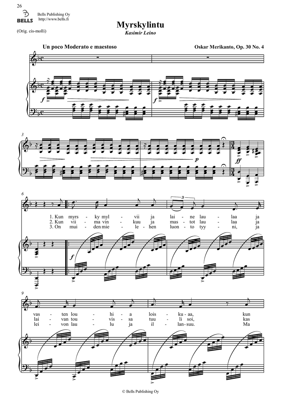 Myrskylintu, Op. 30 No. 4 (D minor)