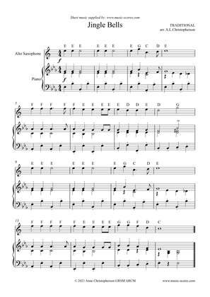 Jingle Bells - Very Easy Alto Sax
