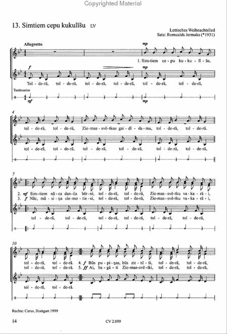 Hodie I. European carols for equal voices Choir scores gallery preview page 2
