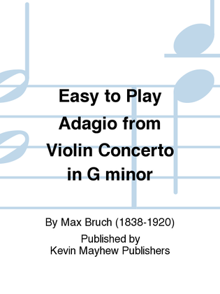 Easy to Play Adagio from Violin Concerto in G minor
