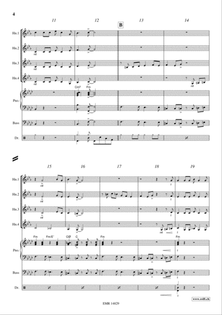 Wade In The Water Horn scores gallery preview page 4