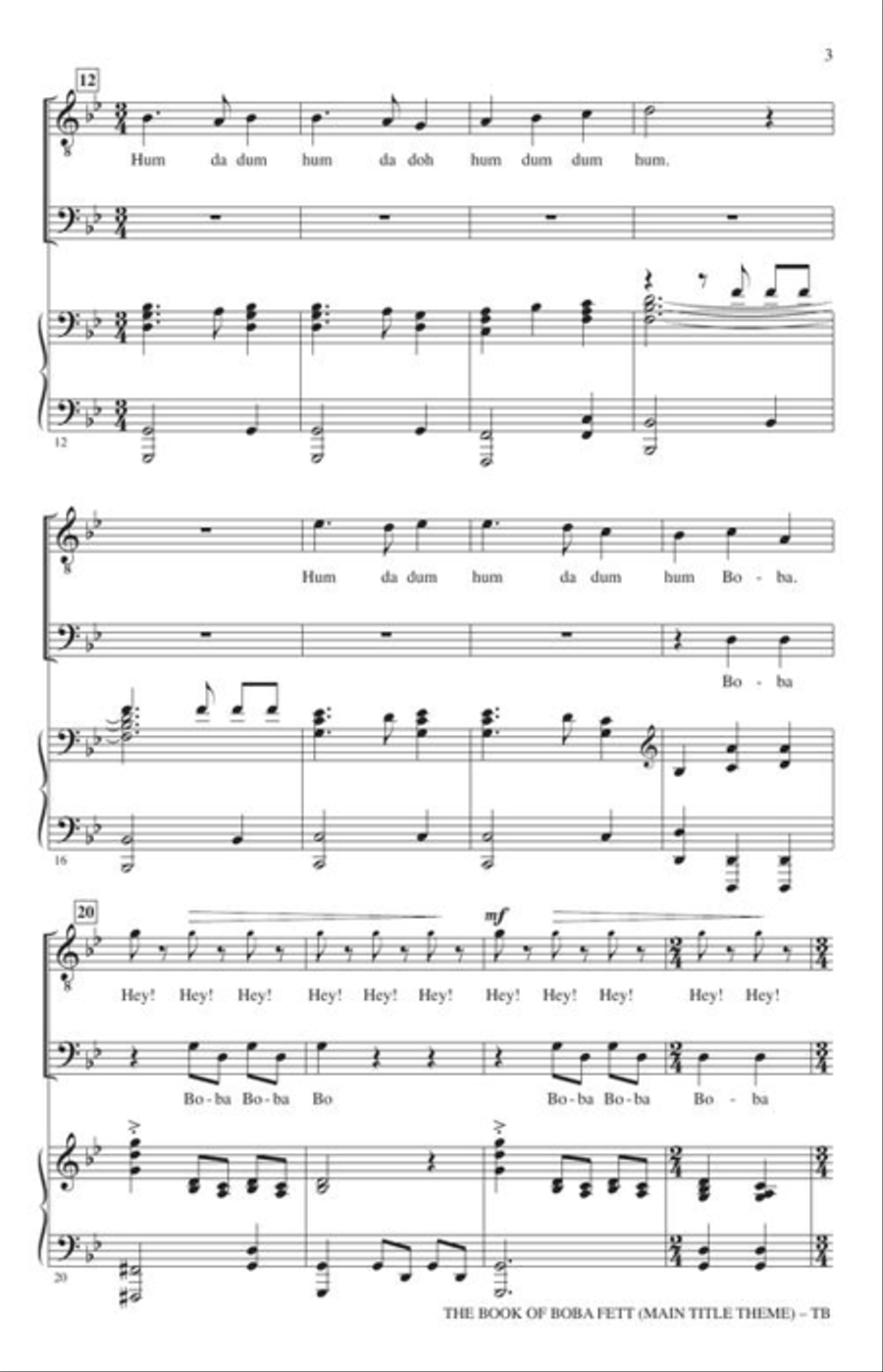 The Book of Boba Fett (Main Title Theme) TB scores gallery preview page 4