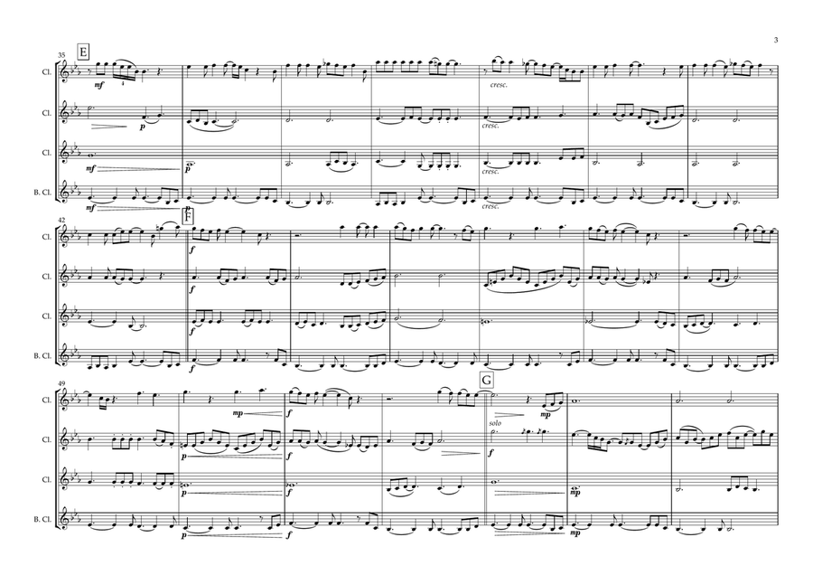 A Million Love Songs Clarinet Quartet scores gallery preview page 3