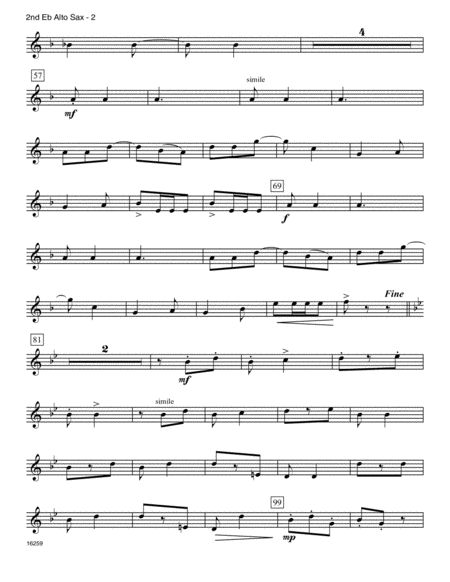 Scherzo (from String QuartetNo. 1 In D) - Alto Sax 2