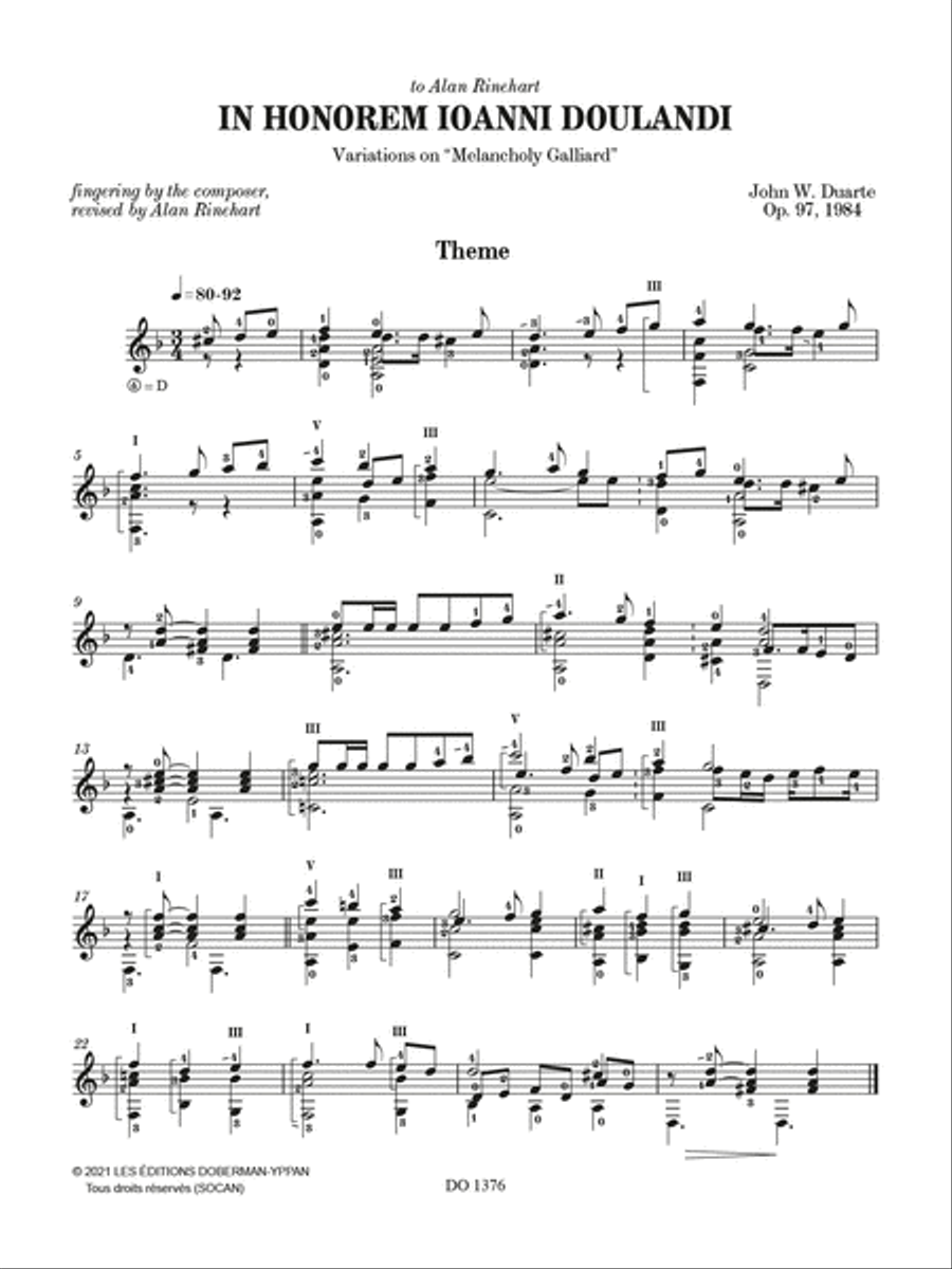In Honorem Ioanni Doulandi, Op. 97 Classical Guitar scores gallery preview page 2