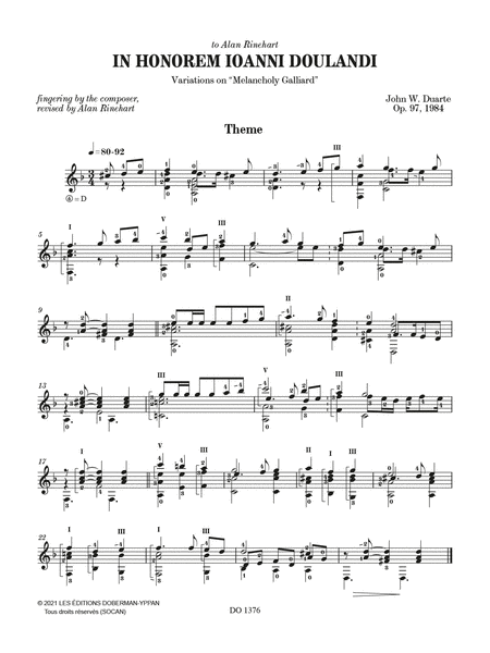 In Honorem Ioanni Doulandi, Op. 97