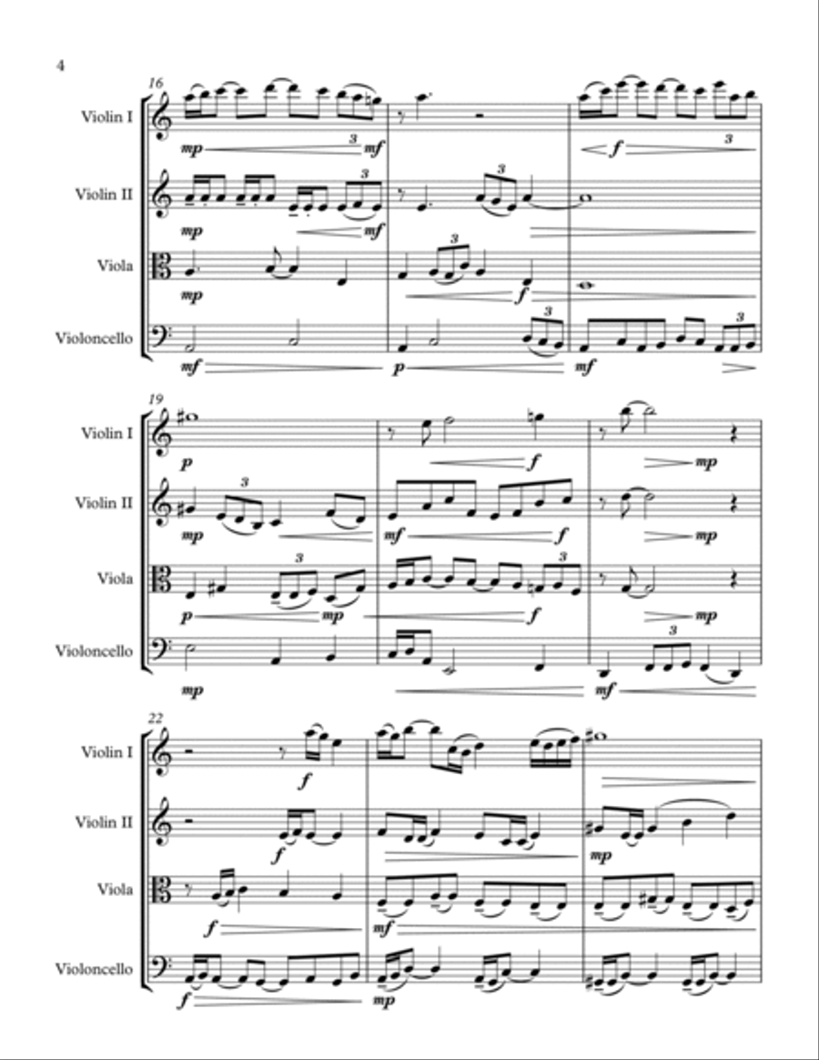 Curse of the Columbina String Quartet scores gallery preview page 4