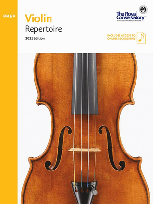 Book cover for Violin Repertoire Preparatory, 2021 Edition