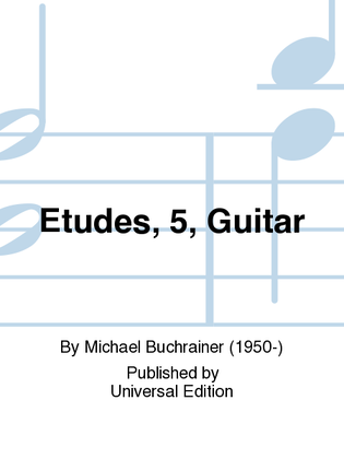Book cover for Etudes, 5, Guitar