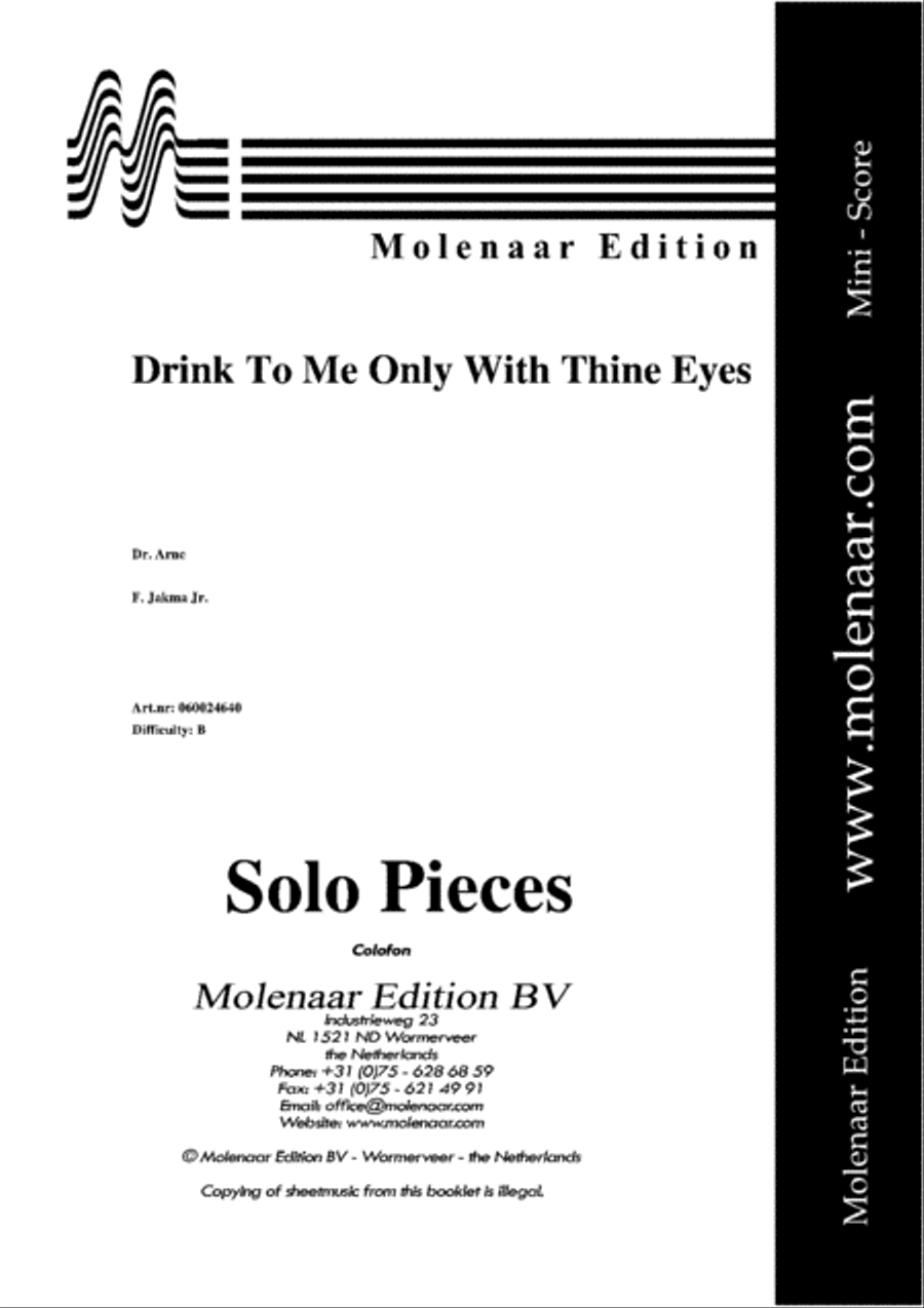 Drink to me Only with Thine Eyes Clarinet scores gallery preview page 2