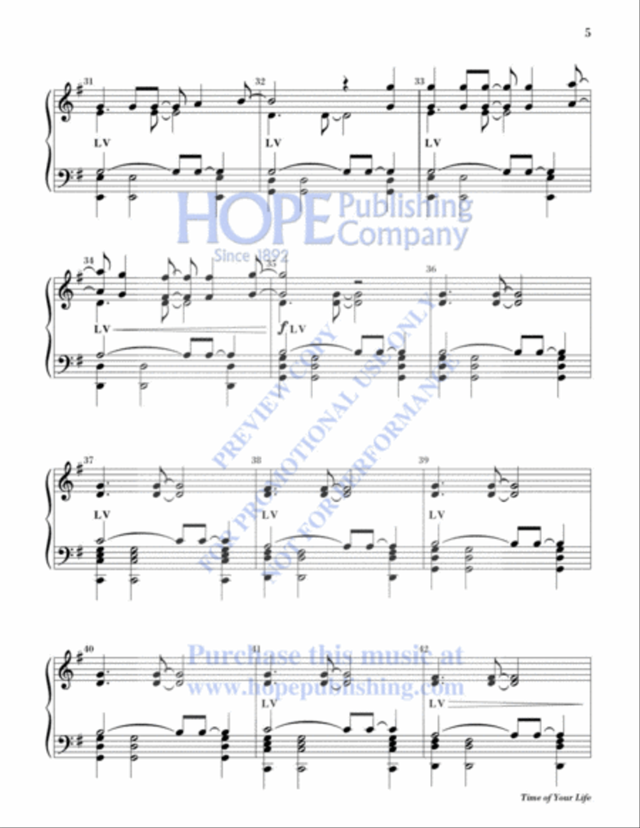 Time of Your Life (Good Riddance) 5-Octaves scores gallery preview page 6