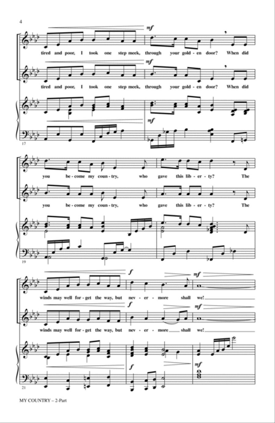 My Country 2-Part scores gallery preview page 3