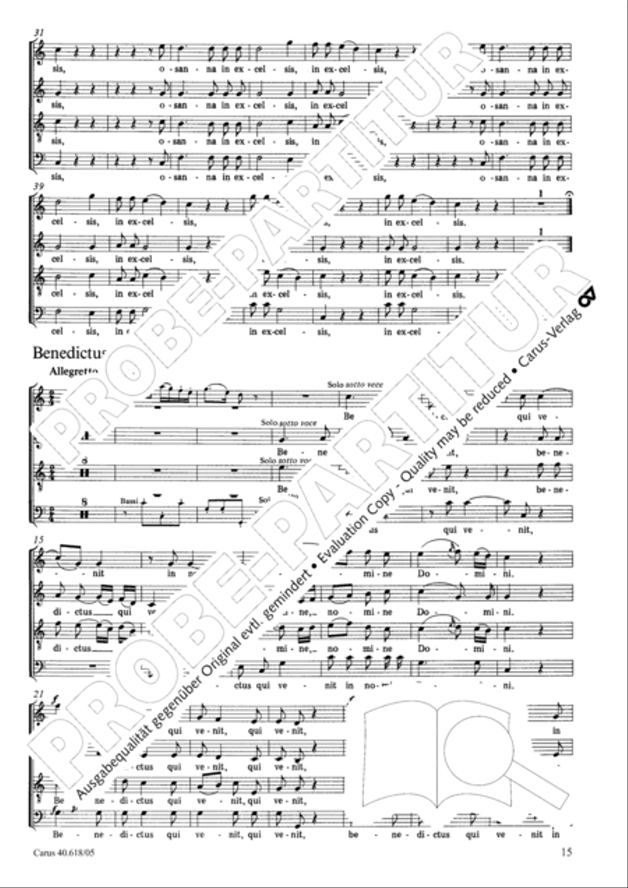 Mass in C (Missa in C) 4-Part scores gallery preview page 16