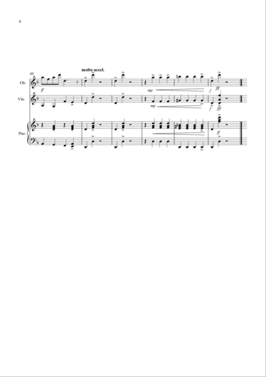In the Hall of the Mountain King for Oboe and Violin Duet Oboe scores gallery preview page 4