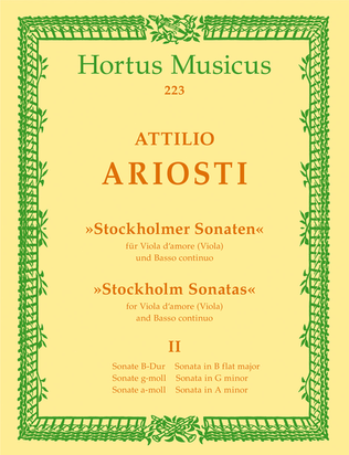 Sechs Sonaten "Stockholmer Sonaten" fur Viola damore (Viola) und Basso continuo. Heft 2