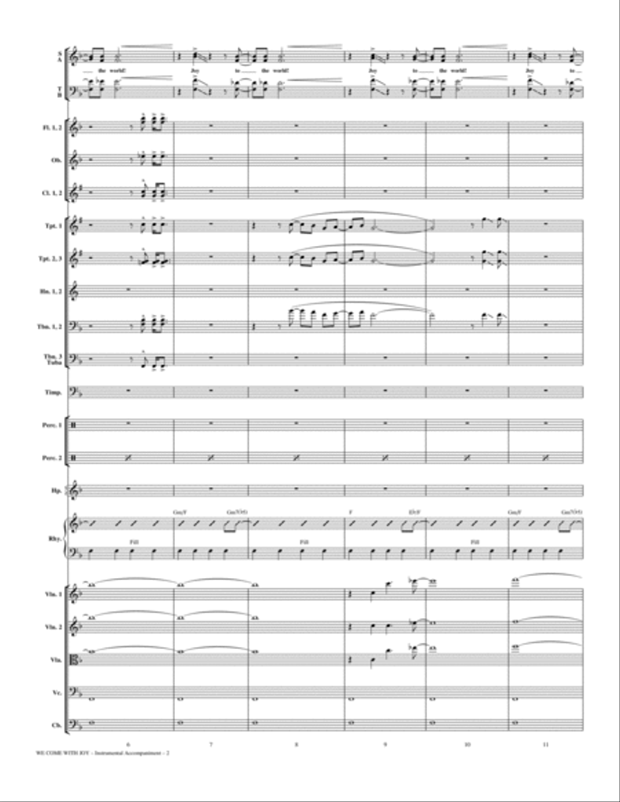 We Come With Joy Orchestration - Full Score Choir scores gallery preview page 2