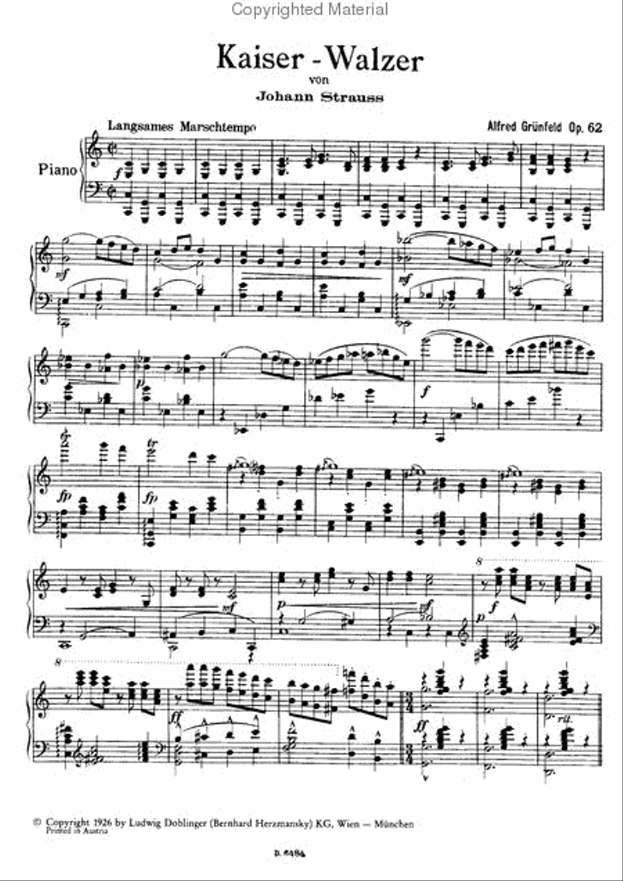 Kaiser-Walzer op. 437 Piano Solo scores gallery preview page 2