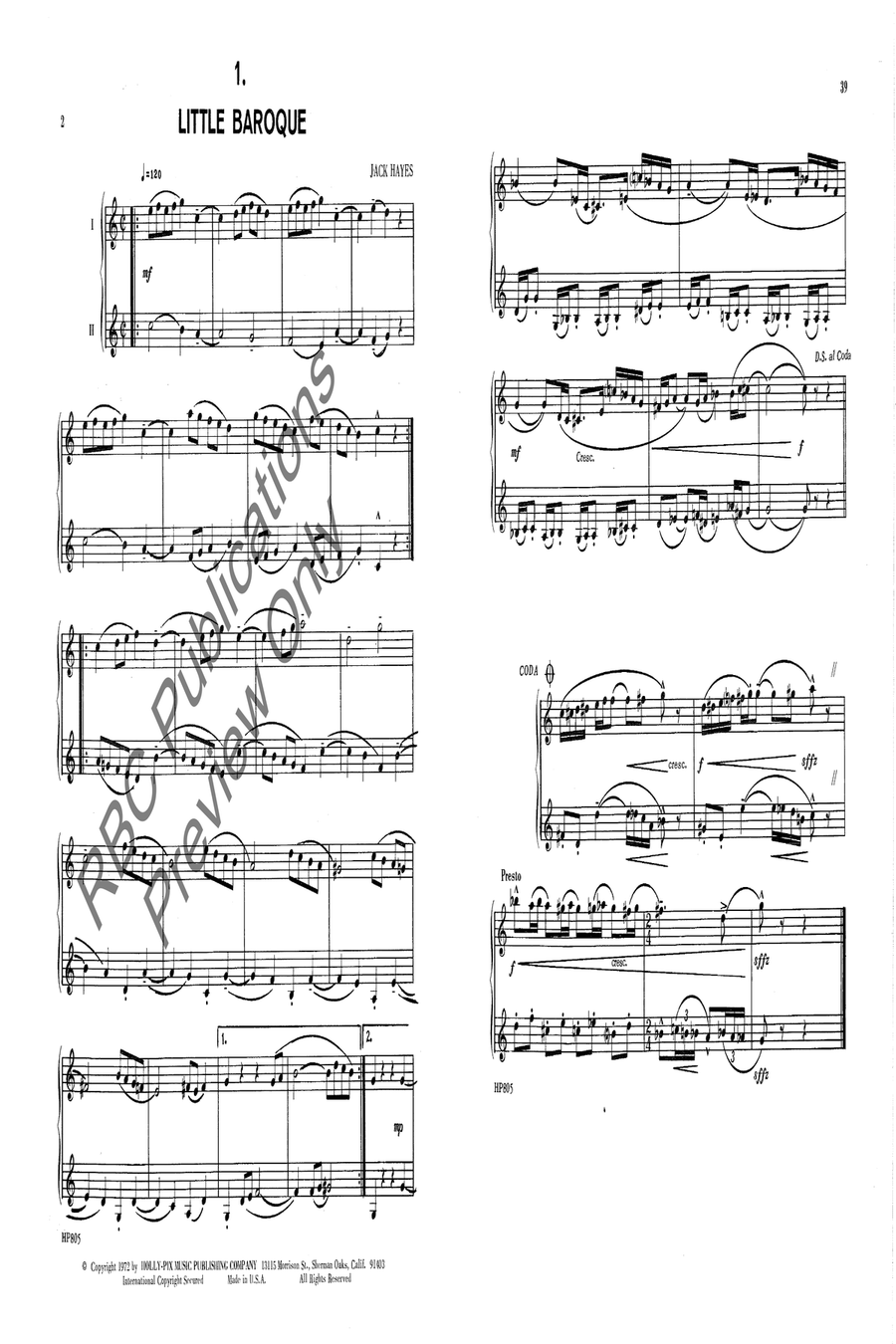 Dozen And One Trumpet Duets Trumpet Duet scores gallery preview page 4
