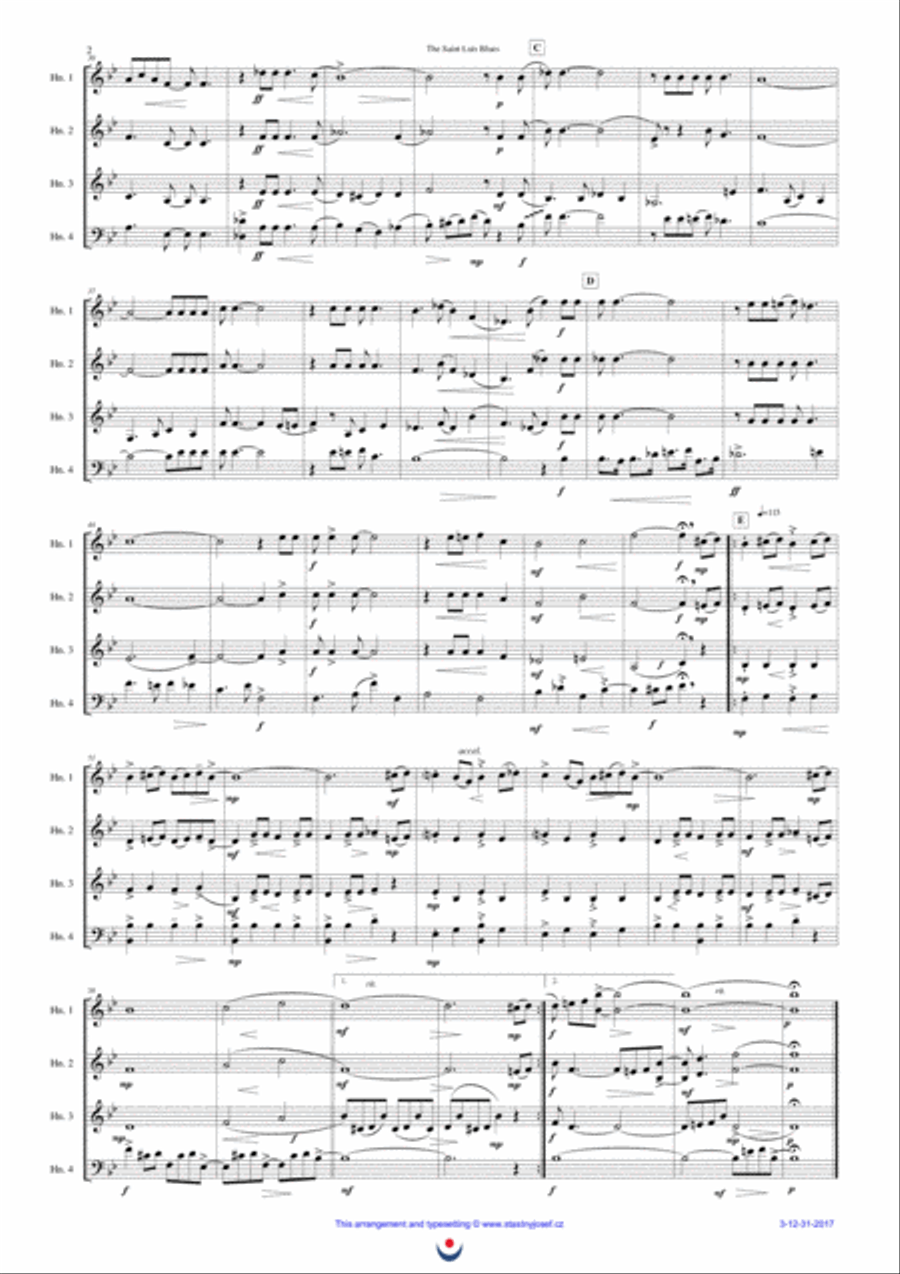 The Saint Louis Blues Brass Ensemble scores gallery preview page 2