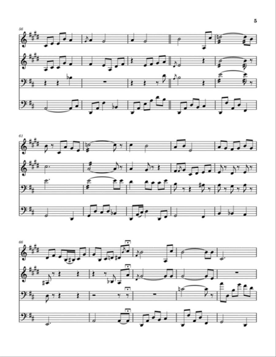 Seidina (first Born) Brass Quartet scores gallery preview page 6