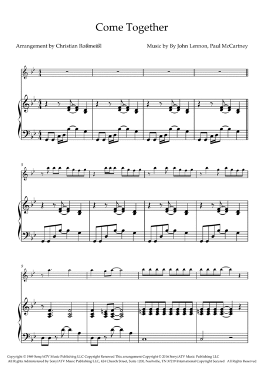 Come Together Woodwind Duet scores gallery preview page 2