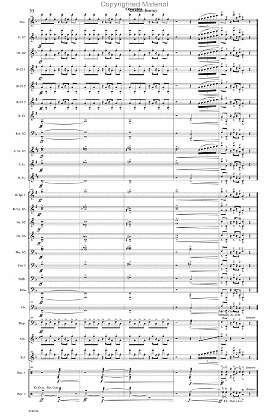 Glorious Journey Concert Band scores gallery preview page 33