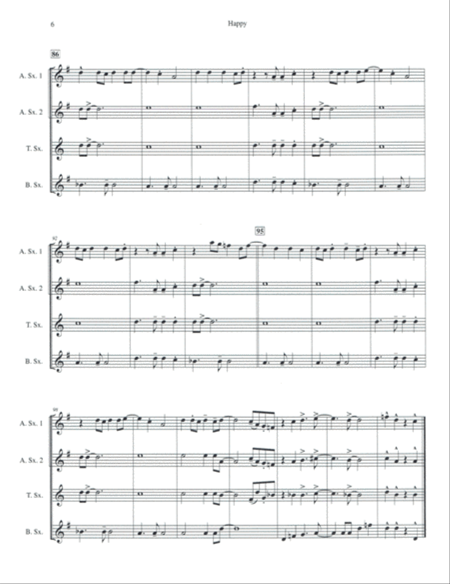 Happy Happy Woodwind Quartet scores gallery preview page 6