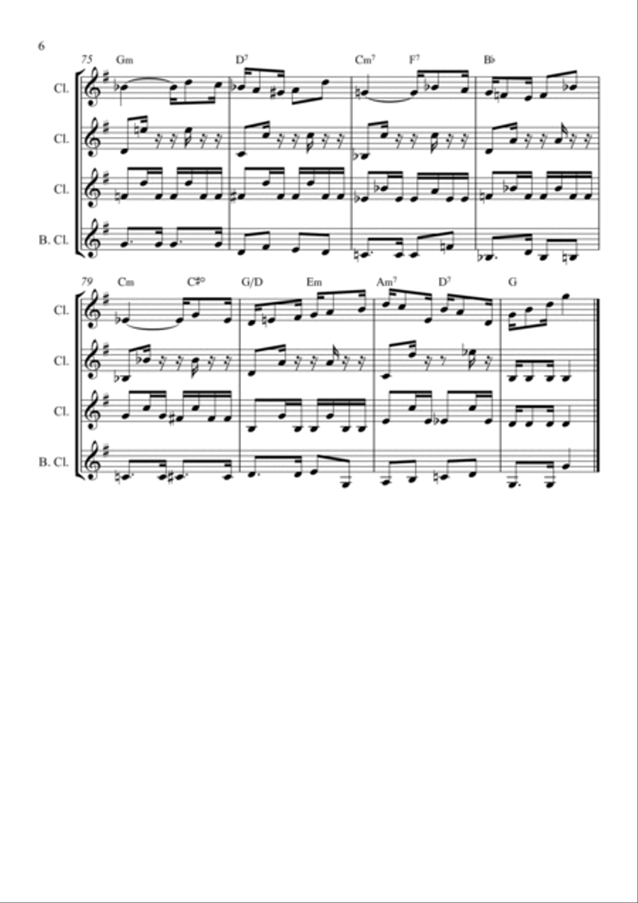 Vou Vivendo Vou Vivendo Clarinet Quartet scores gallery preview page 6